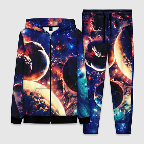 Женский костюм Фантастический космос планеты / 3D-Черный – фото 1