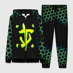 Женский 3D-костюм Doom соты кислотное лого, цвет: 3D-черный