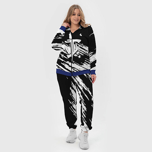 Женский костюм Doom краски полосы / 3D-Синий – фото 4