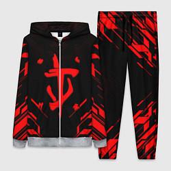 Женский костюм Doom geometry red steel