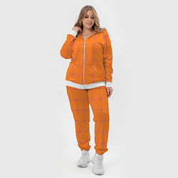 Женский 3D-костюм Color orange stripe, цвет: 3D-белый — фото 2