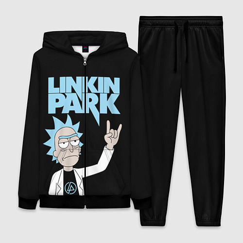 Женский костюм Linkin Park и Рик Санчес из Рик и Морти / 3D-Черный – фото 1