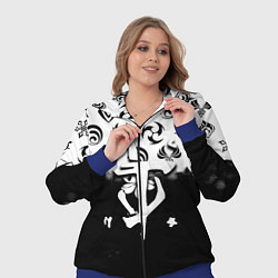 Женский 3D-костюм Doom черно белые аниме, цвет: 3D-синий — фото 2