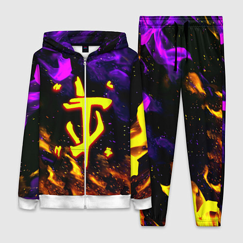 Женский костюм Doom огненный стиль / 3D-Белый – фото 1