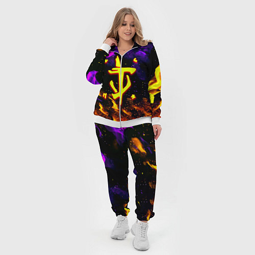 Женский костюм Doom огненный стиль / 3D-Белый – фото 4