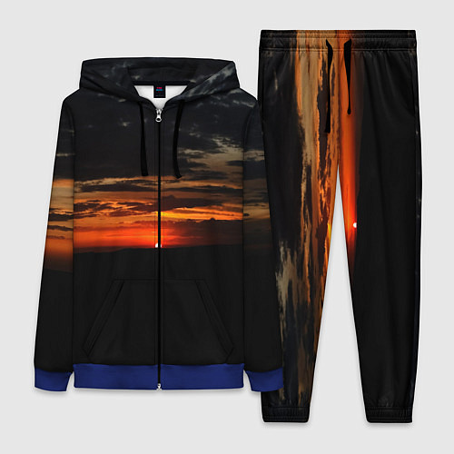 Женский костюм Закат на плато / 3D-Синий – фото 1