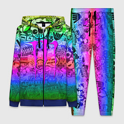 Женский костюм Monster energy неоновые стикеры