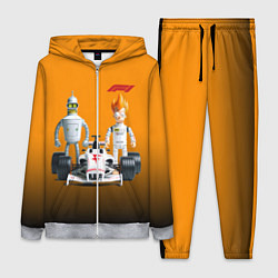 Женский 3D-костюм Механик Бендер и пилот формулы 1 Фрай, цвет: 3D-меланж