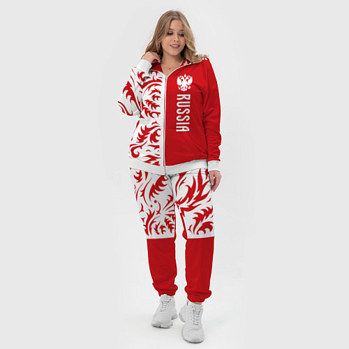 Женский костюм Россия - красная хохлома / 3D-Белый – фото 4