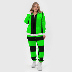 Женский 3D-костюм Color black green, цвет: 3D-белый — фото 2