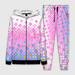 Женский костюм Розово-голубой узор