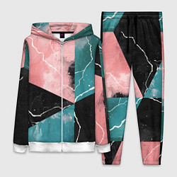 Женский 3D-костюм Абстракция звёдного неба и молнии, цвет: 3D-белый