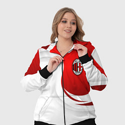 Женский 3D-костюм ФК Милан - белый и красный, цвет: 3D-черный — фото 2