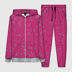 Женский 3D-костюм Color pink brown squares, цвет: 3D-меланж
