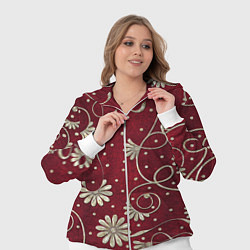 Женский 3D-костюм Красный бархат, цвет: 3D-белый — фото 2