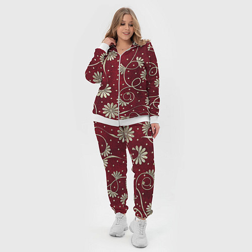 Женский костюм Красный бархат / 3D-Белый – фото 4