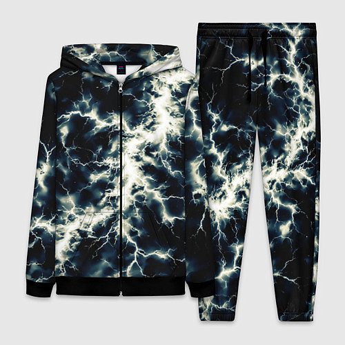 Женский костюм Чёрно-синий разряд абстракция / 3D-Черный – фото 1