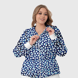 Женский 3D-костюм Тёмный синий в белые пятнышки, цвет: 3D-белый — фото 2