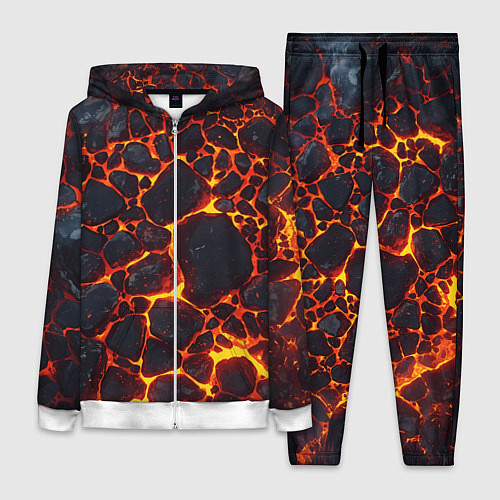 Женский костюм Огненная лава вулкана / 3D-Белый – фото 1