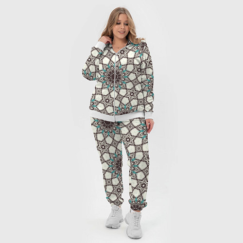 Женский костюм Калейдоскоп из цветочных звезд / 3D-Белый – фото 4