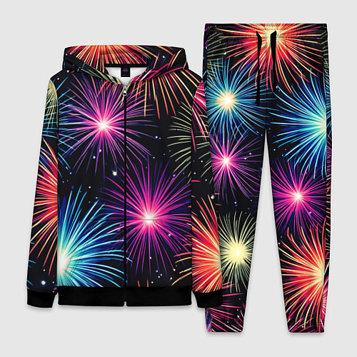 Женский костюм Стилизованный праздничный салют / 3D-Черный – фото 1