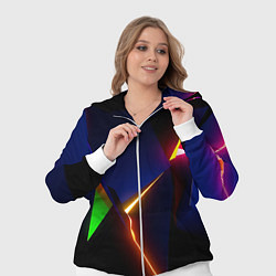 Женский 3D-костюм Neon colored geometric, цвет: 3D-белый — фото 2