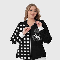 Женский 3D-костюм Real Madrid клетка, цвет: 3D-белый — фото 2