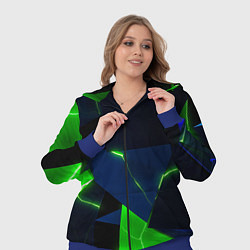Женский 3D-костюм Neon tile green, цвет: 3D-синий — фото 2