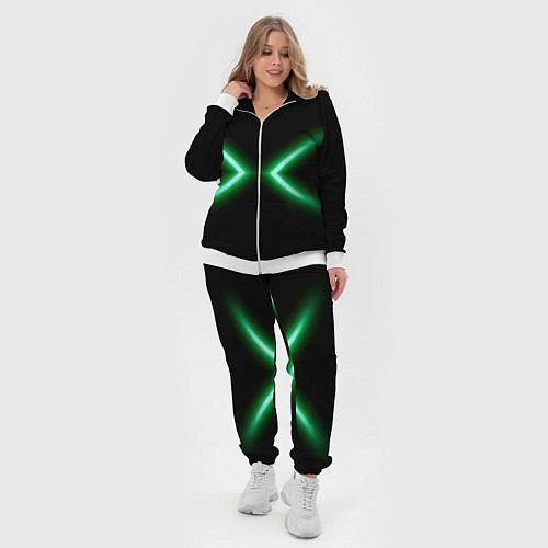 Женский костюм Neon green lines / 3D-Белый – фото 4