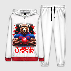 Женский 3D-костюм USSR медведь, цвет: 3D-красный