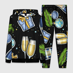 Женский 3D-костюм Новогодний вайб, цвет: 3D-черный