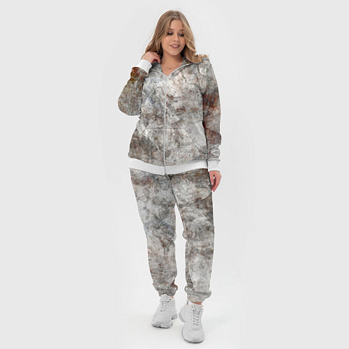 Женский костюм Абстракция - gray limestone / 3D-Белый – фото 4