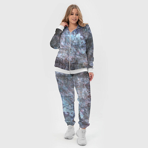Женский костюм Абстракция - gray-blue hurricane / 3D-Белый – фото 4