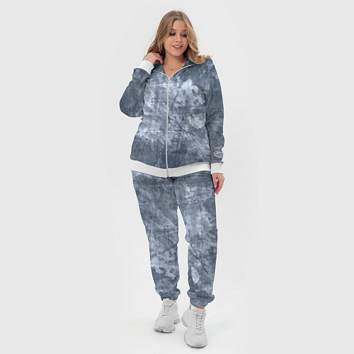 Женский костюм Абстракция - gray-blue / 3D-Белый – фото 4