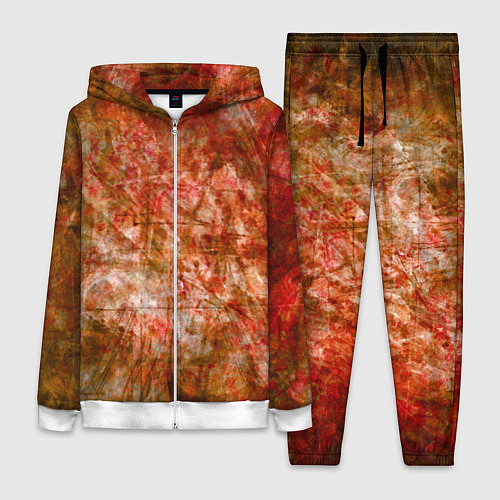 Женский костюм Абстракция - bright red / 3D-Белый – фото 1