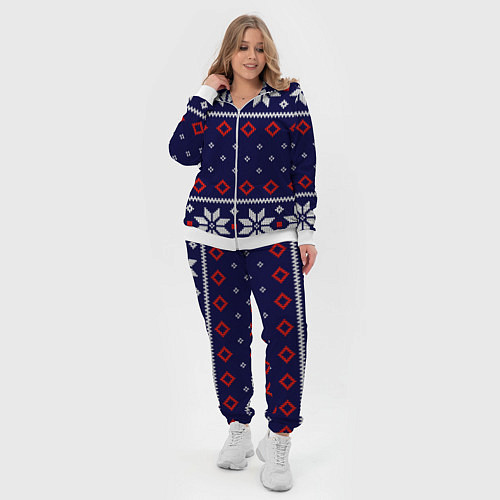 Женский костюм Вязаный новогодний узор / 3D-Белый – фото 4