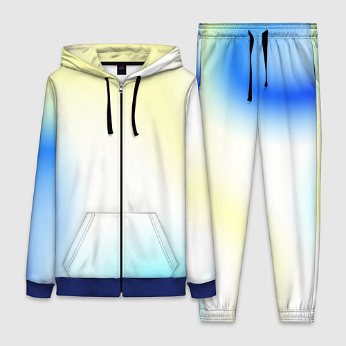 Женский костюм Color yellow blue white / 3D-Синий – фото 1