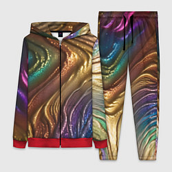 Женский 3D-костюм Сморщенные складочки жидкости, цвет: 3D-красный