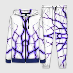 Женский 3D-костюм Color white purple, цвет: 3D-синий