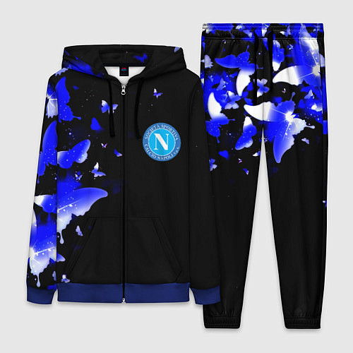 Женский костюм Наполи бабочки текстура / 3D-Синий – фото 1