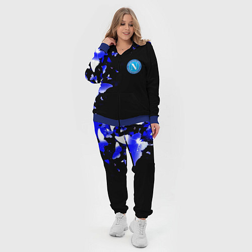 Женский костюм Наполи бабочки текстура / 3D-Синий – фото 4