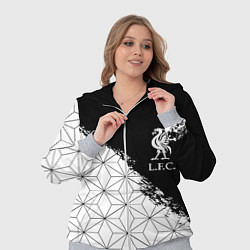 Женский 3D-костюм Liverpool краски текстура геометрия, цвет: 3D-меланж — фото 2