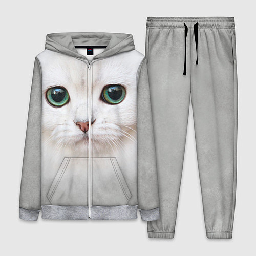 Женский костюм Белый котик / 3D-Меланж – фото 1