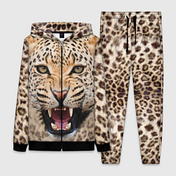 Женский 3D-костюм Взгляд леопарда, цвет: 3D-черный