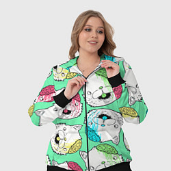 Женский 3D-костюм Drop Dead: Kitty Heads, цвет: 3D-черный — фото 2