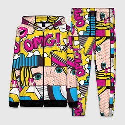 Женский 3D-костюм POP ART, цвет: 3D-черный