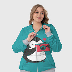 Женский 3D-костюм Пингвин с фотоаппаратом, цвет: 3D-меланж — фото 2