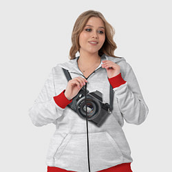 Женский 3D-костюм Фотоаппарат на груди, цвет: 3D-красный — фото 2