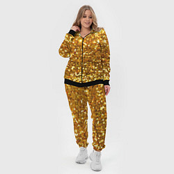 Женский 3D-костюм Золотое мерцание, цвет: 3D-черный — фото 2