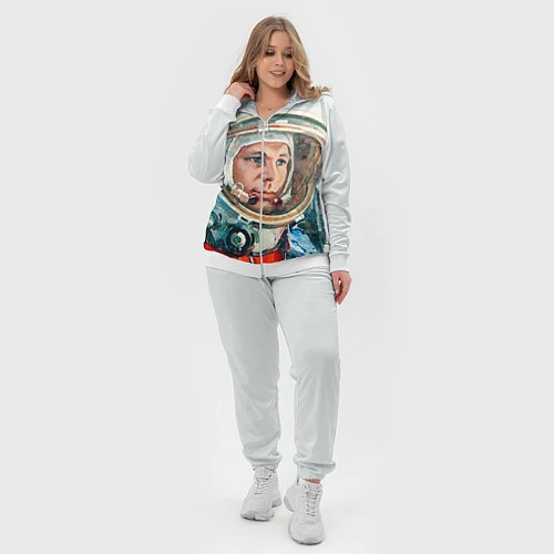 Женский костюм Гагарин в полете / 3D-Белый – фото 4